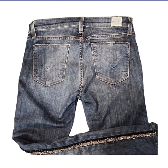 hudson Luna Crop Super Skinny Glam Beaded Jeans - Picture 3 of 10